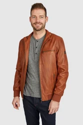 bugatti Lederjacke BULEONARDO Rot/Orange/Braun/Beige