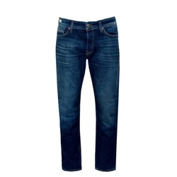 Jack & Jones Straight-Jeans Mike JJWood Dunkelblau/Blau