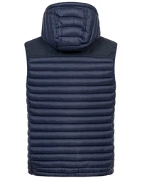 Geographical Norway Steppweste Herren Outdoor Kapuzenweste Dunkelblau/Hellblau