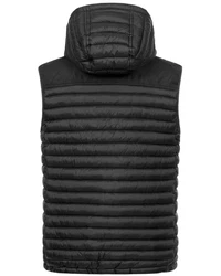 Geographical Norway Steppweste Herren Outdoor Kapuzenweste Schwarz