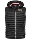 Geographical Norway Steppweste Herren Outdoor Kapuzenweste Schwarz