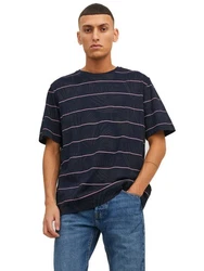 Jack & Jones T-Shirt JORPALMA Dunkelblau/Hellblau/Beige/Blau/Grün