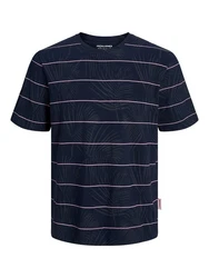 Jack & Jones T-Shirt JORPALMA Dunkelblau/Hellblau/Beige/Blau/Grün