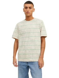 Jack & Jones T-Shirt JORPALMA Beige/Grün/Hellblau/Khaki/Blau/Weiß