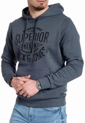 Jack & Jones Kapuzensweatshirt Logodruck Hellblau/Dunkelblau