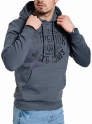 Jack & Jones Kapuzensweatshirt Logodruck Hellblau/Dunkelblau