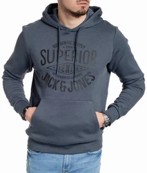 Jack & Jones Kapuzensweatshirt Logodruck Hellblau/Dunkelblau