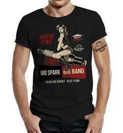 T-Shirt fr Biker, Motorrad und Racing Fans: Big Spark
