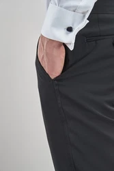 Next Anzughose Signature Tollegno-Smoking Slim Fit Hose Dunkelgrau/Grau/Hellgrau