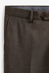 Next Anzughose Slim Fit Flanell-Anzug (1-tlg) Khaki/Braun/Grau/Dunkelbraun