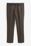 Next Anzughose Slim Fit Flanell-Anzug (1-tlg) Khaki/Braun/Grau/Dunkelbraun
