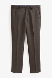 Anzughose Flanell-Anzug aus Wollmischgewebe Slim Fit: Hose (1-tlg)