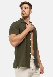 Indicode Hemd INCosby Dunkelgrün/Grün/Khaki