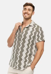 Indicode Hemd INCosby Beige/Braun/Grün/Blau