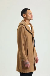 Ron Tomson Wollmantel Beige/Braun