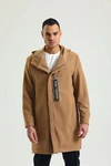 Ron Tomson Wollmantel Beige/Braun