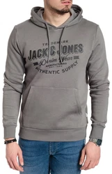 Jack & Jones Kapuzensweatshirt Logodruck Dunkelgrün/Grau/Khaki/Braun/Dunkelgrau