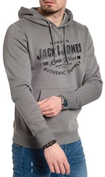 Jack & Jones Kapuzensweatshirt Logodruck Dunkelgrün/Grau/Khaki/Braun/Dunkelgrau