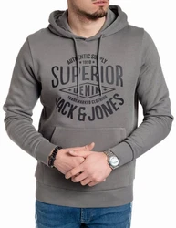 Jack & Jones Kapuzensweatshirt Logodruck Silber/Grau/Dunkelgrau