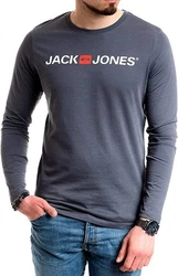 Jack & Jones Langarmshirt mit Printaufdruck Dunkelgrau/Blau/Grau/Braun/Khaki/Dunkelgrün/Dunkelblau