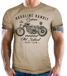 T-Shirt fr Biker und Motorrad Fans - Custom Old School Race Team