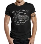 GASOLINE BANDIT T-Shirt Custom Old School Race Team Rot/Schwarz/Braun/Orange/Dunkelrot