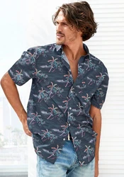 Beachtime Hawaiihemd Regular Fit Blau/Hellblau