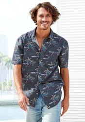Beachtime Hawaiihemd Regular Fit Blau/Hellblau