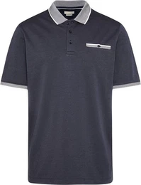 Poloshirt farbliche Akzente an Kragen, Brusttasche und rmelsaum