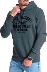Jack & Jones Kapuzensweatshirt mit Kängurutasche Dunkelgrün/Grün