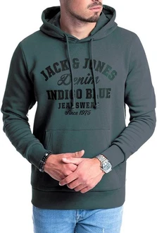 Jack & Jones Kapuzensweatshirt mit Kängurutasche Dunkelgrün/Grün