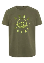 Chiemsee Print-Shirt T-Shirt Dunkelgrün/Grün