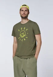Chiemsee Print-Shirt T-Shirt Dunkelgrün/Grün
