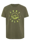 Chiemsee Print-Shirt T-Shirt Dunkelgrün/Grün