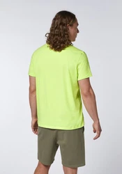 Chiemsee Print-Shirt T-Shirt mit Markenschriftzug Grün/Neonfarben/Gelb