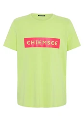 Chiemsee Print-Shirt T-Shirt mit Markenschriftzug Grün/Neonfarben/Gelb