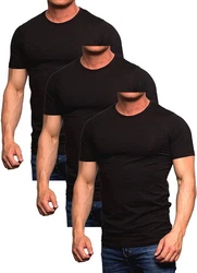 Jack & Jones T-Shirt Basic mit Rundhalsausschnitt Schwarz/Dunkelbraun