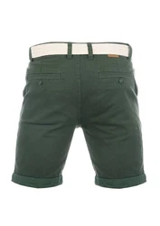 riverso Herren Chino Shorts RIVHenry Gürtel Bermuda Kurze Hose Cypress Green