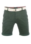 riverso Herren Chino Shorts RIVHenry Gürtel Bermuda Kurze Hose Cypress Green