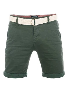 riverso Herren Chino Shorts RIVHenry Gürtel Bermuda Kurze Hose Cypress Green
