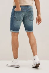 Next Jeansshorts Skinny Fit Jeansshorts Blau/Dunkelblau/Hellblau