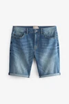 Next Jeansshorts Skinny Fit Jeansshorts Blau/Dunkelblau/Hellblau