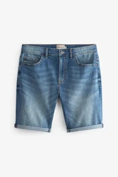 Next Jeansshorts Skinny Fit Jeansshorts Blau/Dunkelblau/Hellblau