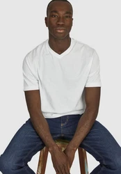 HECHTER PARIS V-Shirt Weiß/Creme/Schwarz