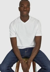 HECHTER PARIS V-Shirt Weiß/Creme/Schwarz