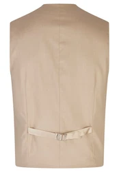 HECHTER PARIS Anzugweste mit Knopfleiste Khaki/Beige/Braun
