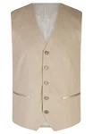 HECHTER PARIS Anzugweste mit Knopfleiste Khaki/Beige/Braun
