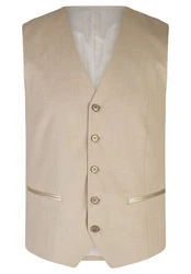HECHTER PARIS Anzugweste mit Knopfleiste Khaki/Beige/Braun