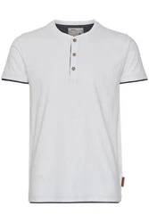 Indicode Tony T-Shirt Layershirt mit Knopfleiste Grau/Hellgrau