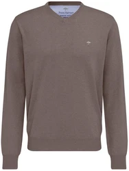 FYNCH-HATTON Strickpullover Langarmhemd SFPK211 Grau/Braun/Lila